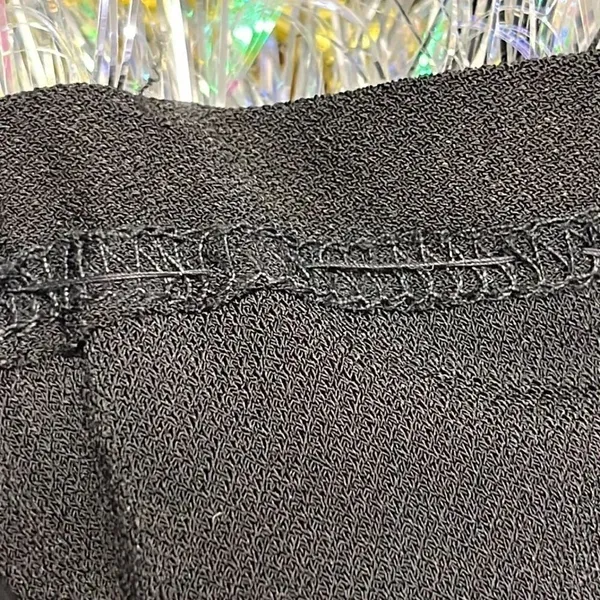 Btween Us Black Fit and Flare Ugly Christmas Skirt w/ Bows & Tinsel Garland- Med - Image 11