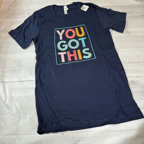 Bella Canvas You Got This Graphic Tee in Small Navy Blue - Image 2