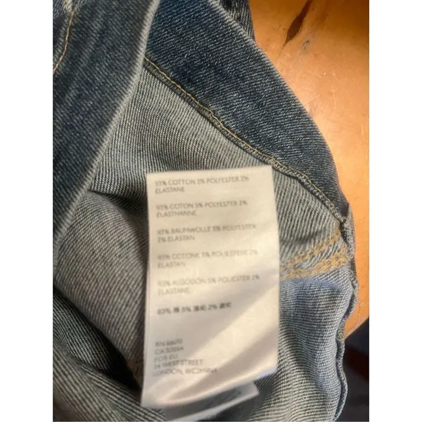 Free People We The Free Mini Denim Skirt Size 26 Stretch Front Zipper (3585) - Image 4