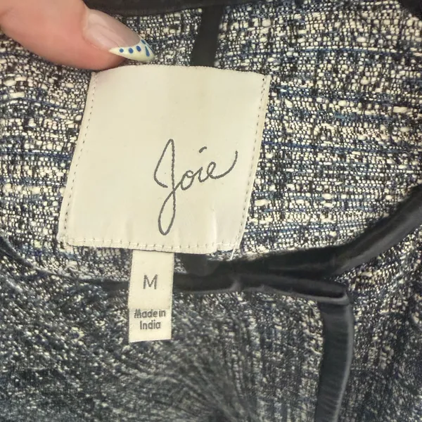 Joie Tweed Leather-Trim Zip-Up Bomber Jacket - Image 5