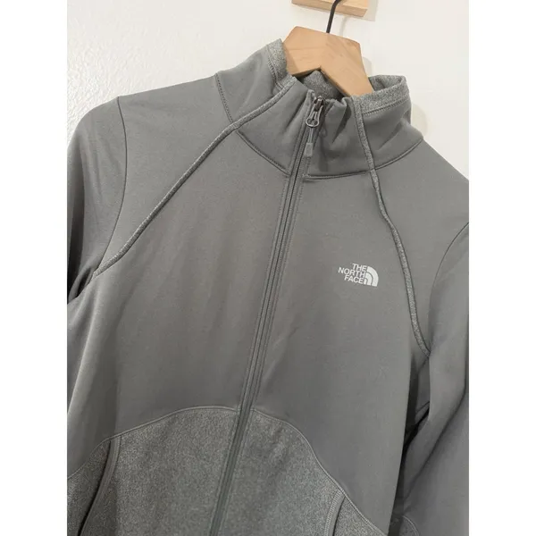 The North Face Full Zip Grey Two Tone Size Medium Pockets Jacket - Image 2