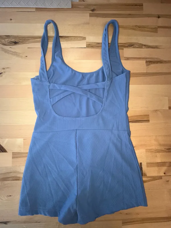 Edikted Drea Open Back Ribbed Romper - Image 5