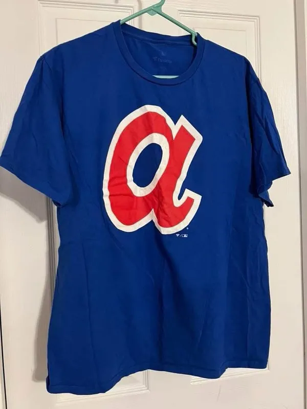 Fanatics Royal Blue Short-Sleeve Graphic Tee with Red Logo - Image 2