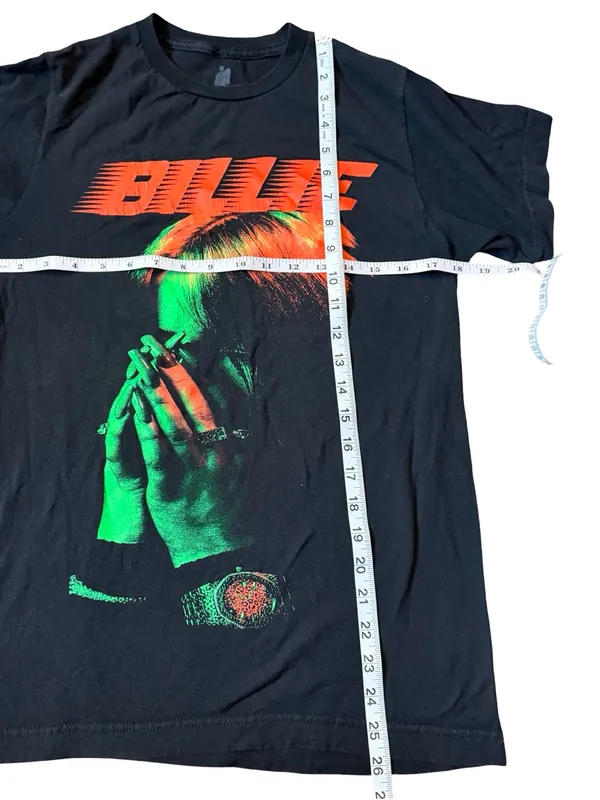 Billie Eilish Hand to Face T-Shirt | Small 💚 - Image 3