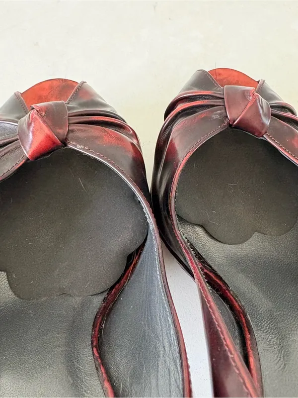 Stuart Weitzman Y2K Red Pumps Sandals Platform Extra High Heels Women’s Size 6 M - Image 6
