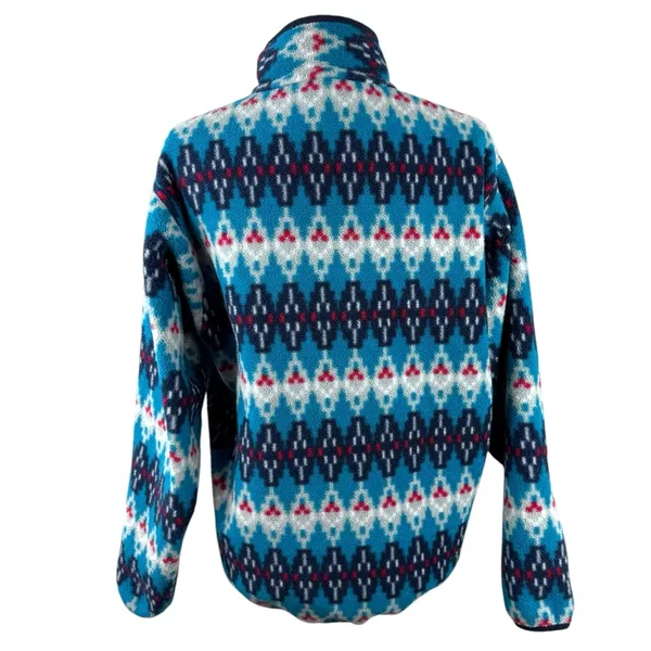 Patagonia Synchilla Fleece Snap-T Pullover Forest Carpet Deep Sea Blue Small - Image 10