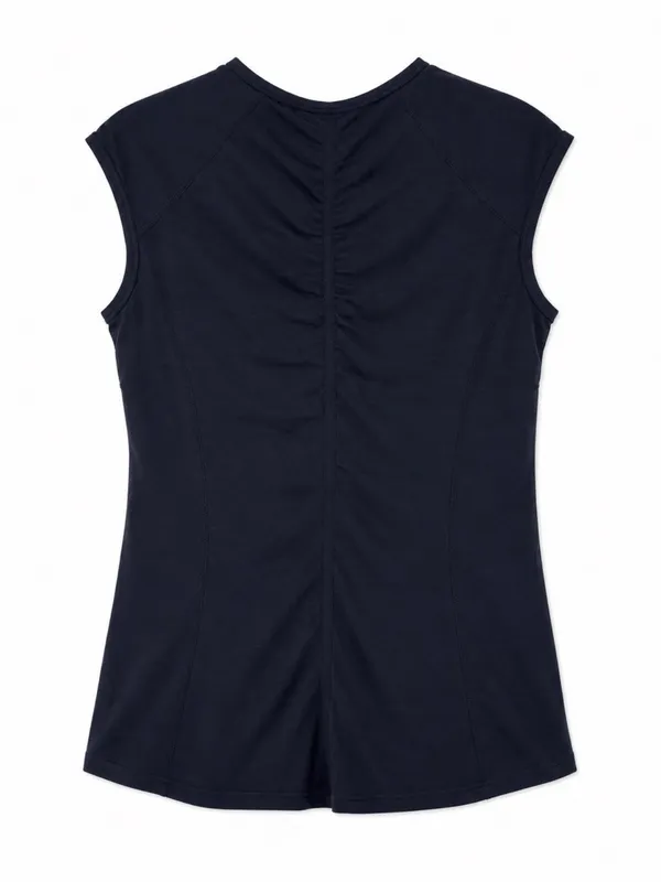 Athleta Navy Sleeveless Zip Front Athletic Top Women’s Medium - Image 3