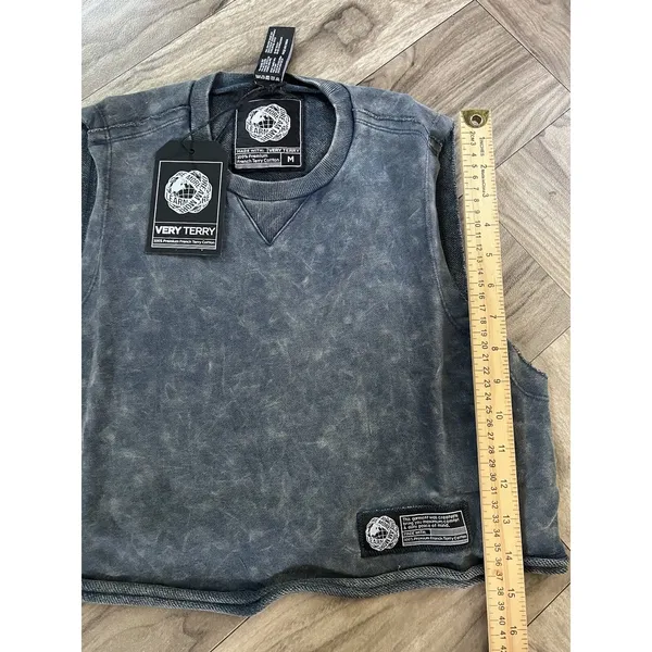 Alphalete Women’s Very Terry Crop top Cutoff - Blue Topaz , Size Medium - Image 6
