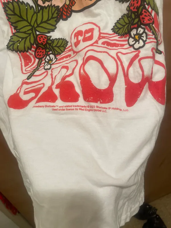 strawberry shortcake t shirt M give yourself room to grow very rare - Image 3