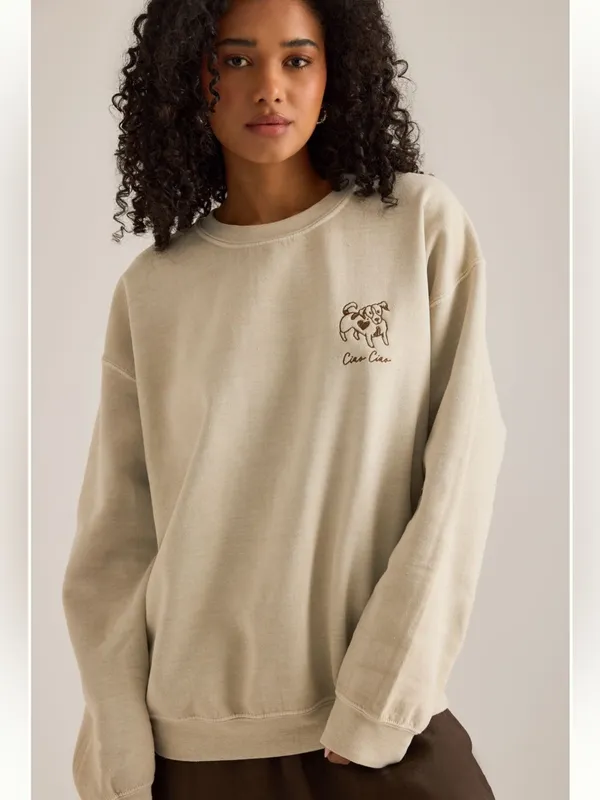 Anthropologie Embroidered Dog Sweatshirt - Image 4