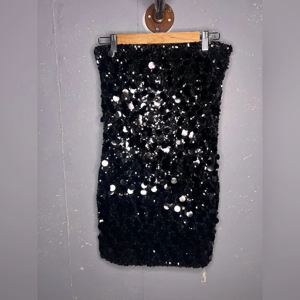 Edikted Samba Sequin Strapless Mini Dress Size Large - Image 5