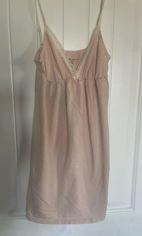 Brandy Melville pink and White striped babydoll - Image 4