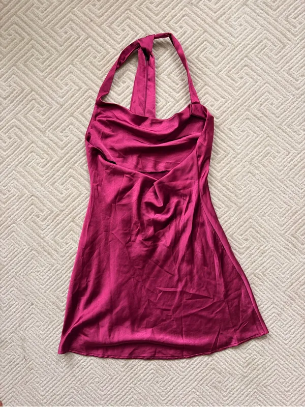 Hello Molly Satin Halter Dress - Image 6