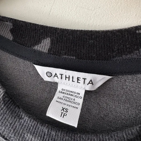 Athleta Balance Black Luxe Camp Print Long Sleeve Knit Dress‎ - Image 6