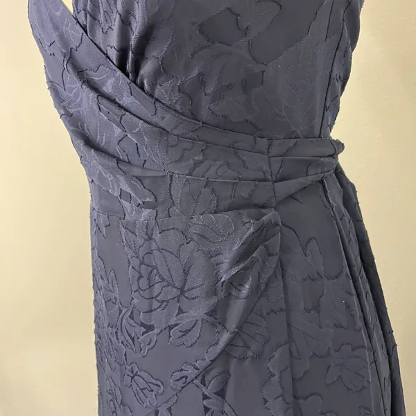Anthropologie Hutch XS Navy Blue Alden Wrap Lace Floral Maxi Dress - Image 13