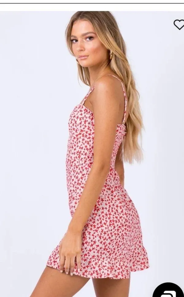 Princess Polly Deniz Mini Dress Blush Size 4 - Image 4