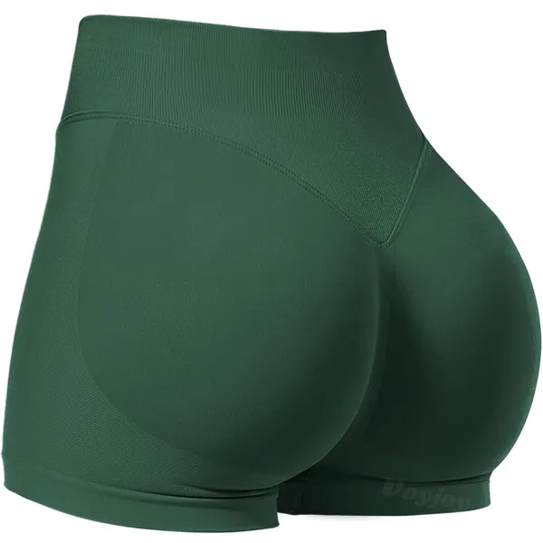 High-Rise Forest Green Women’s Bike Shorts - Sleek Active Fit - Image 2