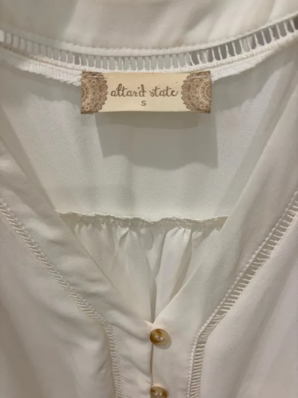 Altar'd State white and grey pinstripe romper - Image 4