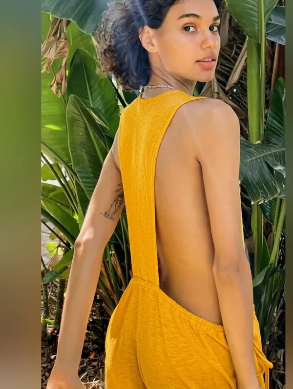 NWT Free People FP Beach Let's Chill One Piece in Yellow Oversize Jumpsuit S - Image 3