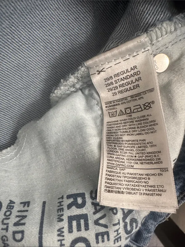 GAP Baggy Mid Rise Que Wide-Leg Denim Pants - Image 7