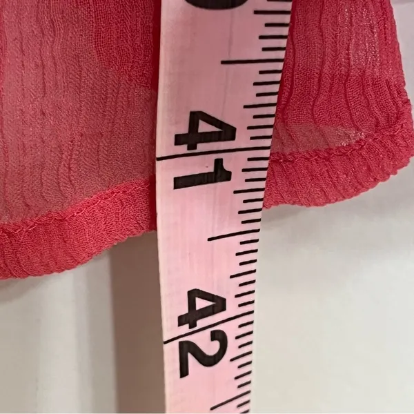 Women’s Sundance Monaco Meetup Sundress Coral Lined Flutter Sleeve‎ Size Small - Image 6
