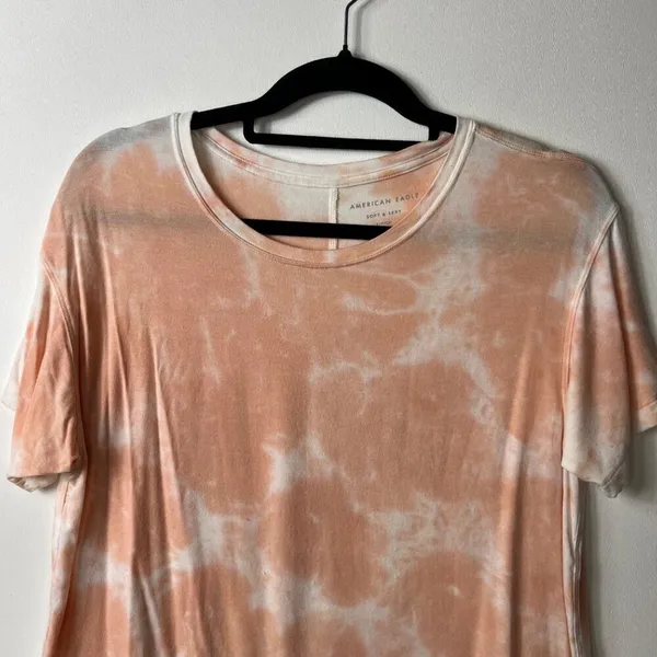 American Eagle‎ soft & sexy orange tie dye t-shirt oversized women’s size small - Image 3