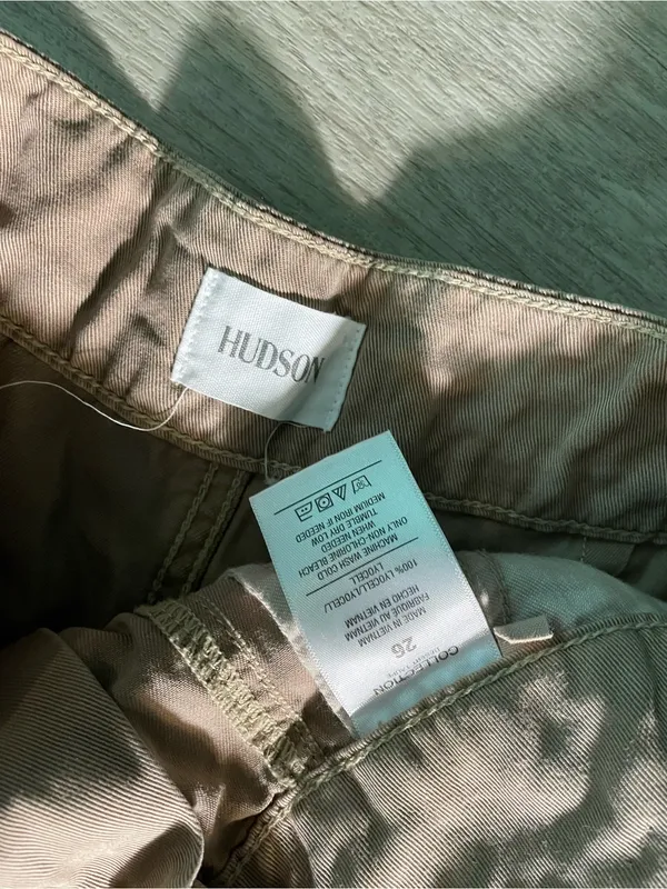 Hudson Jeans High-Waist Utility Shorts in Tan - Image 2