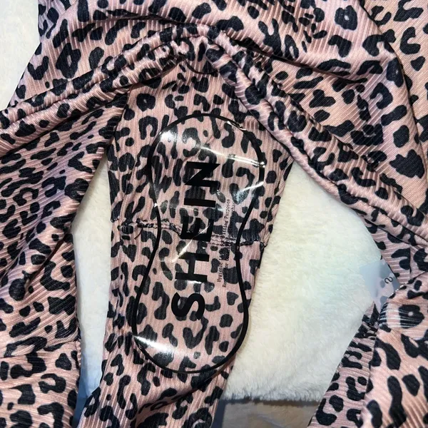 Leopard Print Bikini Set Black - Image 3