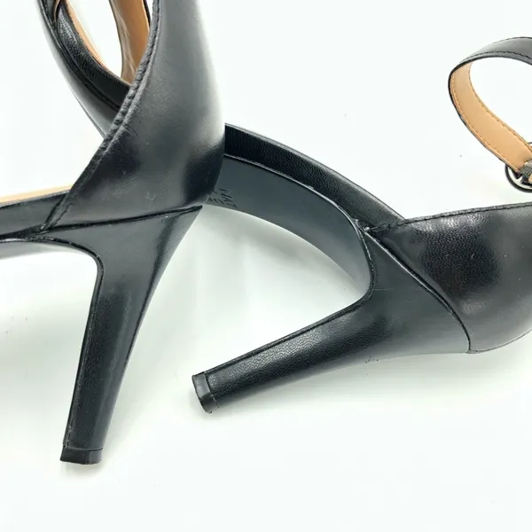 Naturalizer Black Leather Upper Kinsley Heeled Sandals Size 10 - Image 10