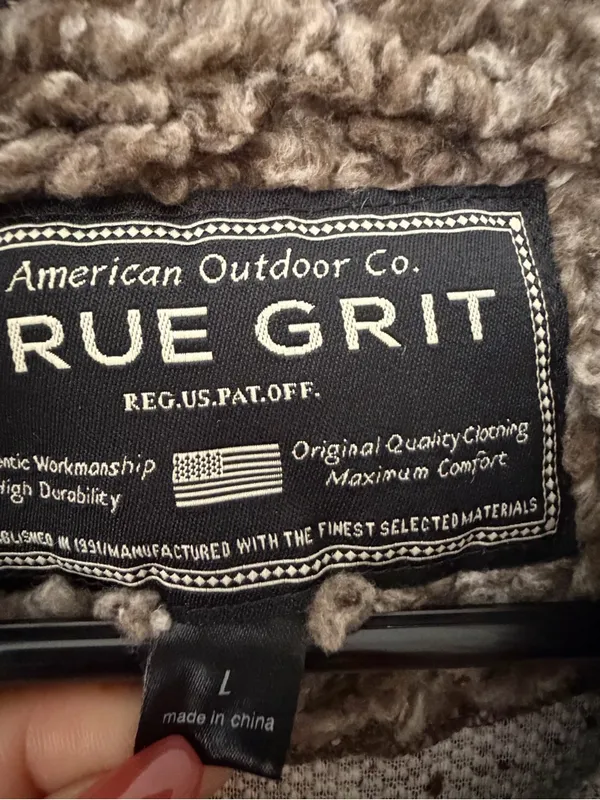 True Grit Sherpa Fleece Quarter Unisex size L Zip Pullover Excellent(C48) - Image 6