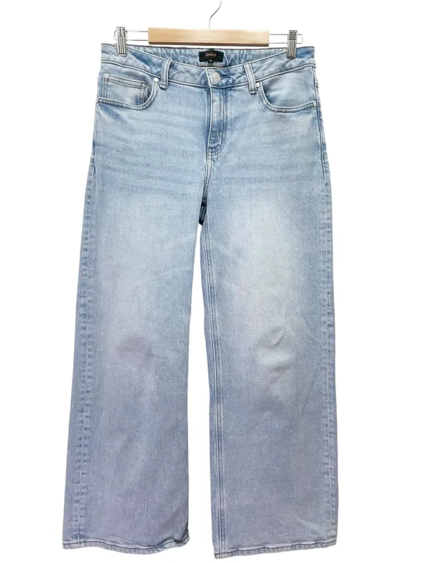 Quince Luna Stretch Relaxed Straight Jeans Sz 30 Cool Blue Mid Rise 28” Inseam - Image 2