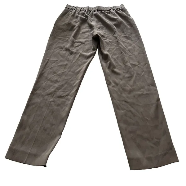 Aritzia Babaton Cohen Pants Pleated Cropped Trousers 6 Taupe - Image 3