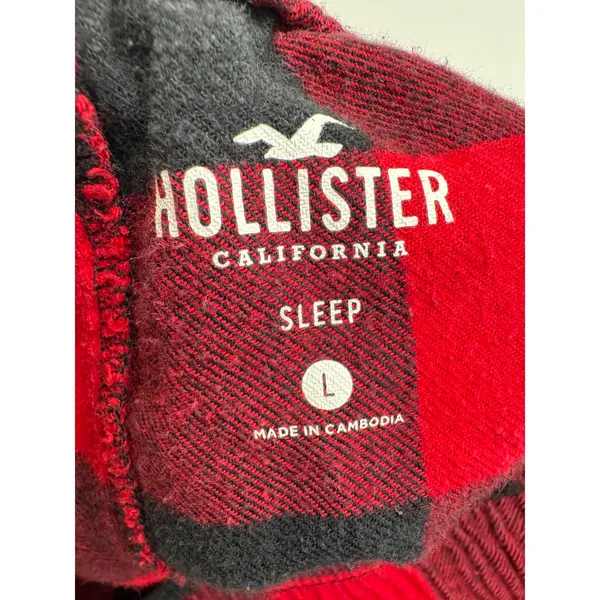 Hollister · Large · Sleep Jogger Pants · Flannel Buffalo Plaid · Red/Black - Image 6