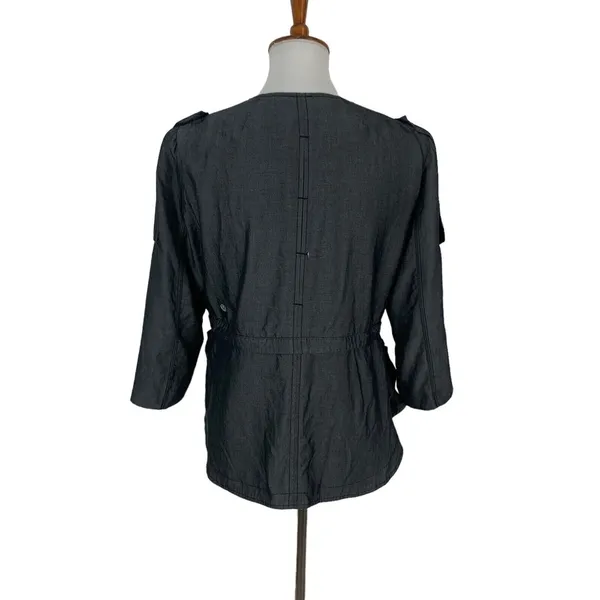 Lululemon Gray Zip Up Jacket 8 3/4 Sleeve Activewear Lightweight‎ - Image 2