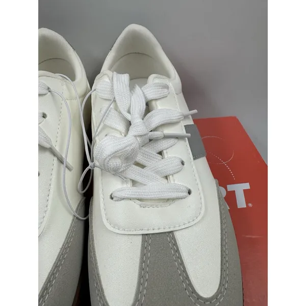New J Sport Cecily Women’s Sneaker Suede White/Grey Low Top Shoes Size 7 US - Image 4