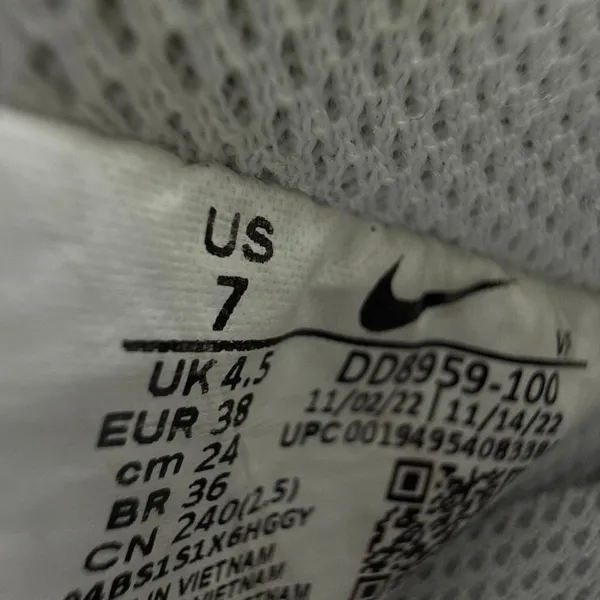 Nike Air Force 1 Women's White Low Top Lace Up Athletic Sneakers Shoes Size 7 - Image 6