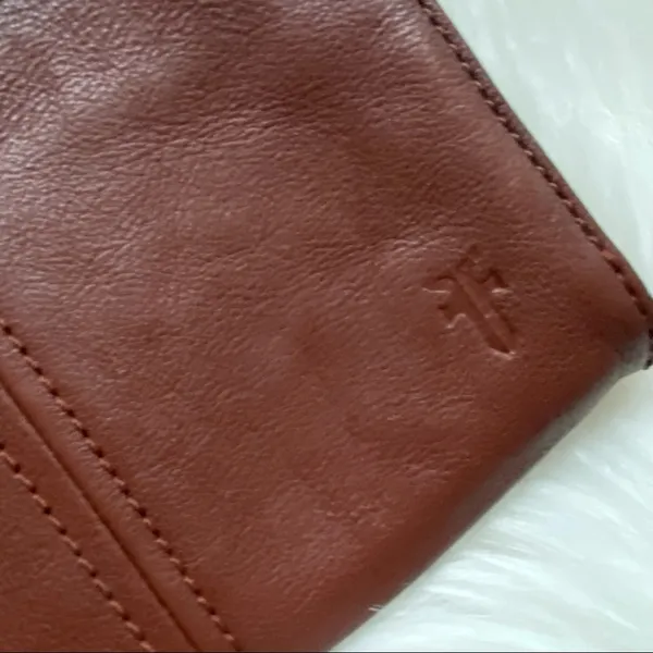 FRYE Ring Crossbody Purse Handbag Brown Leather - Image 6