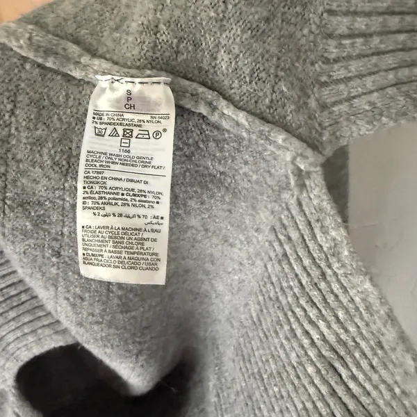 Old Navy Womens Sweater Gray‎ Cowl Neck Long Sleeve Knit Casual Pullover Small - Image 7