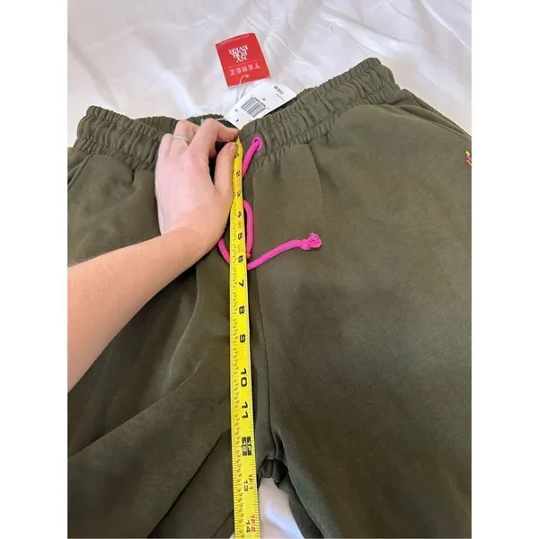 NWT Terez New Yorker Hunter Green Wear what makes you happy Sweatpants Size M - Image 8