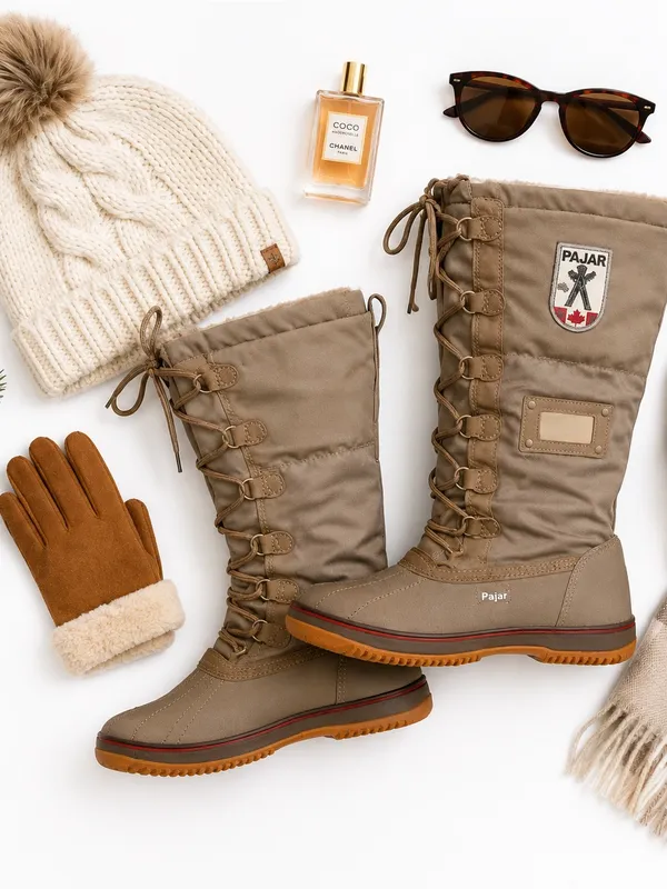 Pajar Canada Gia Waterproof Fleece Lined Snow Boots Women 37 Winter Warm in EUC - Image 3
