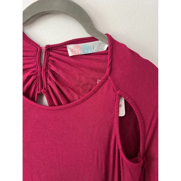 Free People Beach Night Out‎ Maxi Dress NWT Small Wine Red - Image 5