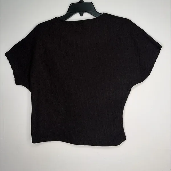 ZARA women’s Size S Black Twist Front Cut Out V Neck Top(A213)&✨ - Image 6