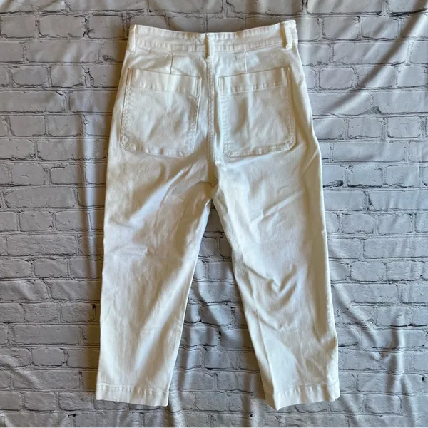 Everlane Cropped Straight Short White Denim Jeans Pants Size 4 Clean Girl Preppy - Image 11