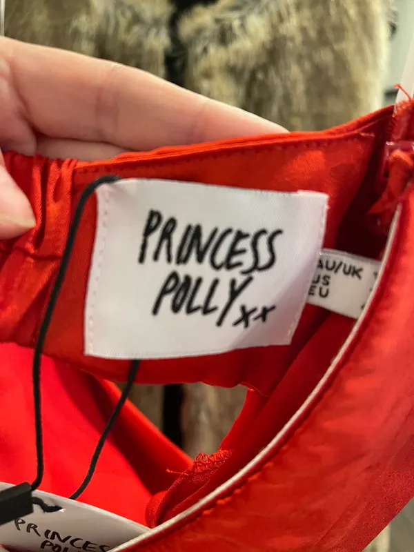 Princess Polly Satin Strapless Mini Dress Red - Image 9