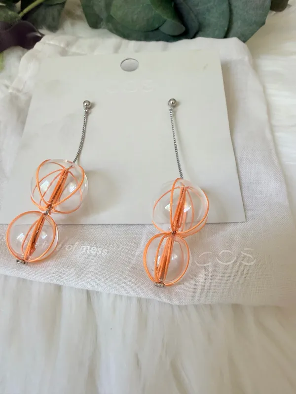 COS Statement Sphere-Beaded Drop Earrings - Image 5