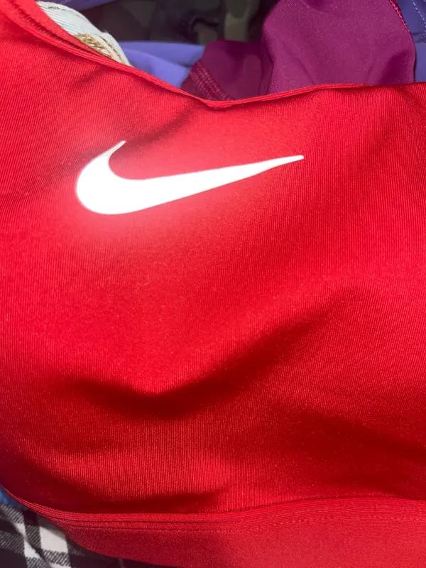 Red Nike sports bra - Image 4