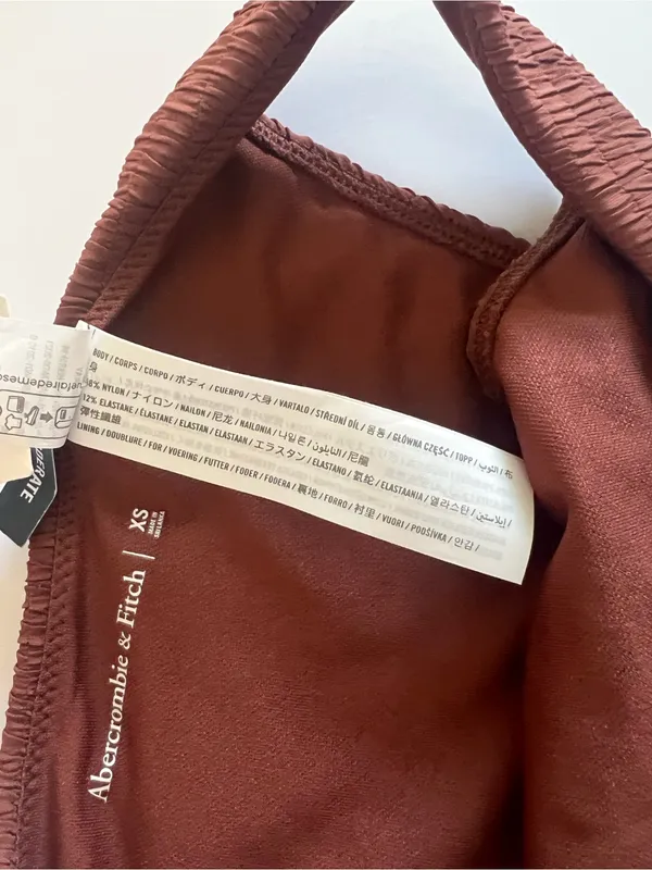 {Abercrombie & Fitch} Brand New Brown Textured Bikini Bottoms - Image 4