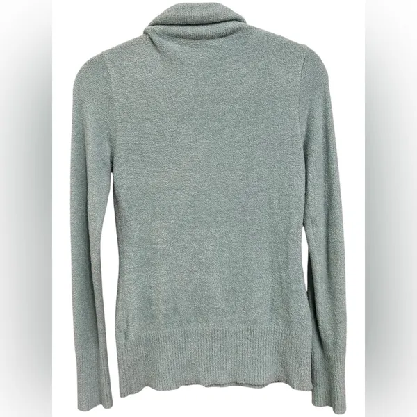 Athleta Women’s Baby Blue Teddy Cozy Baby Blue Quarter Zip Long Sleeve Top Small - Image 3