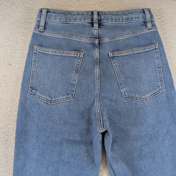 Denim Forum Aritzia Joni High Rise Flare Jeans Blue Medium Wash 28 DW1663 - Image 8