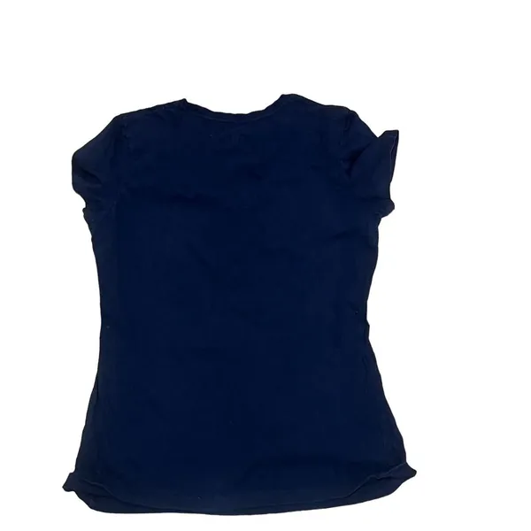 NFL Team Apparel Women's Denver Broncos Navy V-Neck T-Shirt Size M - Image 4